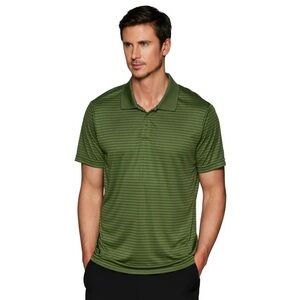 RBX GOLD Green Striped Men's Polo Shirt